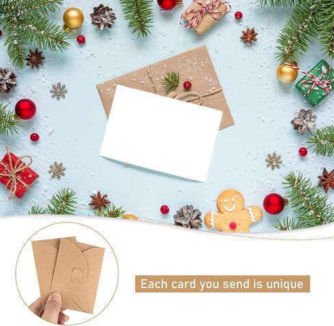 Gift Card Envelopes, 25 Pack 4.13 x 2.75 inch Gift Card Holders with 25 Blank Card, Kraft Paper Envelopes, Cute Envelopes with Heart Clasp for Gift Cards in Saudi Arabia