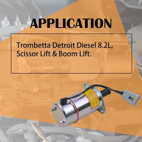 Bicos 8923206 Heavy Duty Stop Solenoid Fits for Trombetta 12V Detroit 8.2L Diesel Replacement# D513-A30 DB Electrical Pull Solenoid in Saudi Arabia