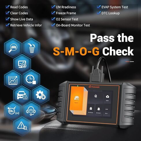 2024 Foxwell قارئ رمز السيارة NT706 Obd2 الماسح الضوئي ABS وسادة هوائية محرك نقل البطارية أداة المسح الضوئي، 5.5 بوصة Android 9.0 Tablet WiFi ترقية NT604 أداة تشخيص الماسح الضوئي للسيارات والشاحنات in Kuwait