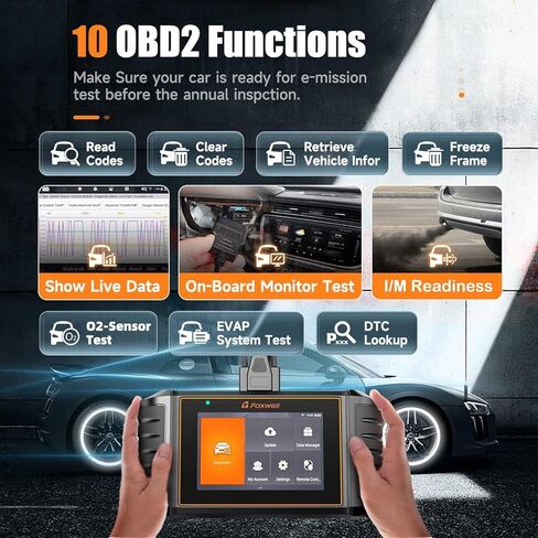 2024 Foxwell قارئ رمز السيارة NT706 Obd2 الماسح الضوئي ABS وسادة هوائية محرك نقل البطارية أداة المسح الضوئي، 5.5 بوصة Android 9.0 Tablet WiFi ترقية NT604 أداة تشخيص الماسح الضوئي للسيارات والشاحنات in Kuwait