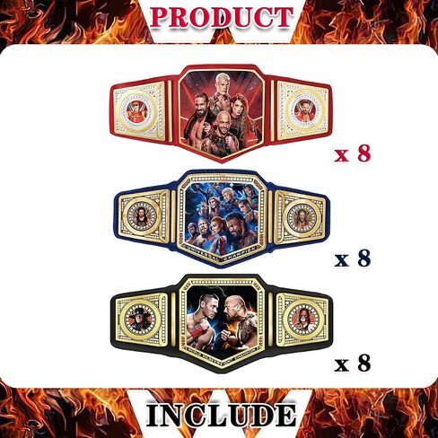 24 Pcs WE Water Bottle Label, Theme Wrestling Fighting Boys Birthday Party Supplies, 3 Patterns in Saudi Arabia