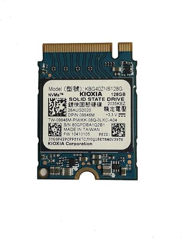 KIOXIA (توشيبا 128 جيجابايت M.2 2230 PCIe NVMe KBG40ZNS128G، حزمة OEM in Kuwait