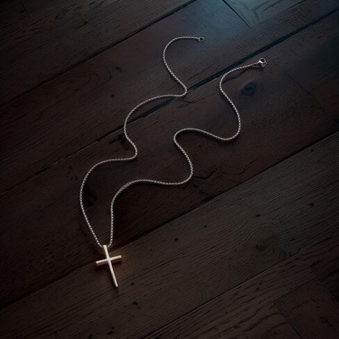 Versatile Cross Chains for Men and Women, Stainless Steel Cross Necklace with Glossy Cross Pendant, Cross Necklace for Men in Saudi Arabia