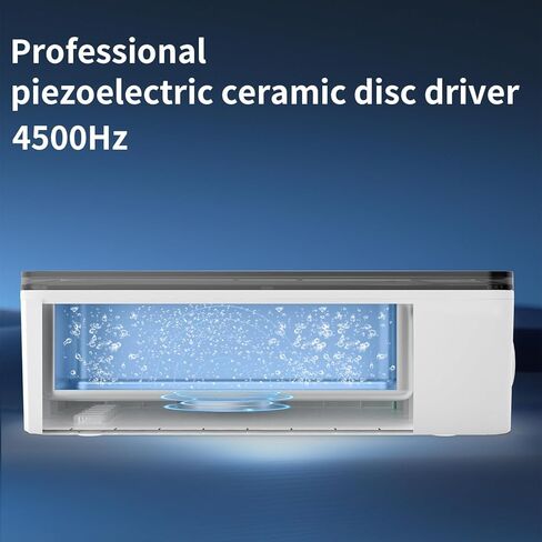 منظف ​​شخصي بالموجات فوق الصوتية 15.2 أونصة 45 كيلو هرتز مع مؤقت رقمي 4 أوضاع احترافية لفرشاة المكياج والمجوهرات ونظارات أسنان وساعات شفرة الحلاقة وأقراط العملات المعدنية (أبيض) in Kuwait