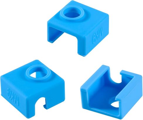 Aokin 3D Printer Hotend سيليكون جورب سخان غطاء سيليكون لـ Creality Ender 3، Ender 3 Pro، Ender 5، Ender 5 Pro، CR-10/10S، Anet A8، MK7/8/9 Hotend، أزرق، 3 قطع in Kuwait