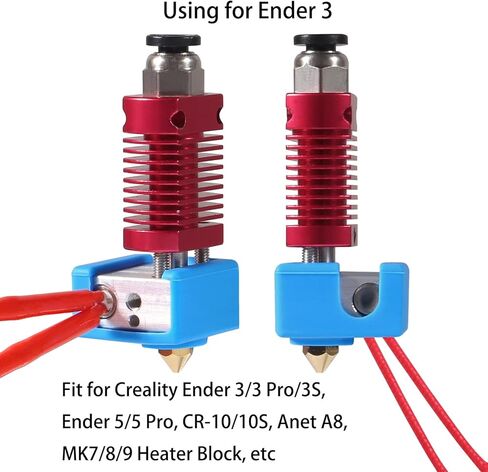 Aokin 3D Printer Hotend سيليكون جورب سخان غطاء سيليكون لـ Creality Ender 3، Ender 3 Pro، Ender 5، Ender 5 Pro، CR-10/10S، Anet A8، MK7/8/9 Hotend، أزرق، 3 قطع in Kuwait