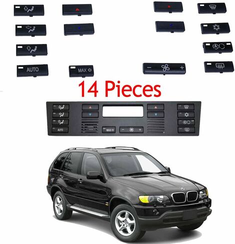 مجموعة مفاتيح أزرار التحكم في مكيف الهواء وسخان الهواء المتوافقة مع BMW X5 E53 2000-2006 in Kuwait