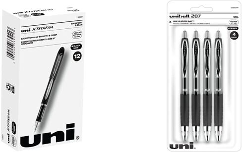 Uniball Jetstream Refill 2 Pack, 1.0mm Medium Black, Wirecutter Best Pen, Ballpoint Pens, Ballpoint Ink Pens | Office Supplies, Pens, Ballpoint Pen, Colored Pens in Saudi Arabia