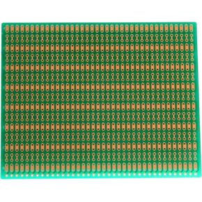 BB2 BusBoard-2, Zig-zag Pattern, 1 Sided PCB, Soldermask, Size 2 = 100 x 80mm (3.94 x 3.15in)