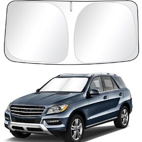 Amooca Car Windshield Sun Shade Front Window Sunshade Cover Foldable Sun Shield That Keeps Your Vehicle Cool Heat Protection for Car Interior Small (59x30 in)