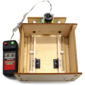 DIY Wooden Building Set DIY Wooden Door Toys Lifting Self Made House Garage Model Electric Door Kit Technological Toy