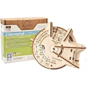 UGEARS STEM Lab Math Series - Unique Educational and Engineering 3D Puzzles with App (Curvimeter)