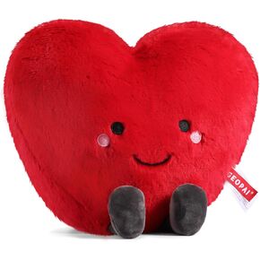 Cute Plush Red Heart Pillow Love Pillow Cushion Toy Throw Pillows Living Heart Throw Decor Pillows Microwavable Heating Pad for Women Girl Friends Valentine's Day Kids Birthday Christmas Mother's Day