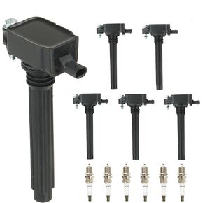 Ignition Coil & Iridium Spark Plugs for Chrysler Dodge Jeep Ram 300 Town & Country Grand Cherokee Wrangler Charger Journey Durango 3.6L V6 11 12 13 14 15 16 17 18 19 20 UF648 C1791 5C1848-6 Set