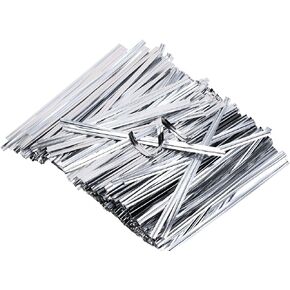 Mini Skater 6 Inches 800 Pieces Metallic Plastic Twist Ties Bag Ties for Cellophane Party Bag (800, Gold)