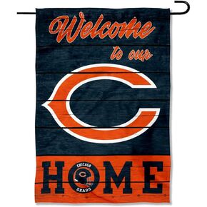 Chicago Bears Welcome Home Decorative Garden Flag Double Sided Banner