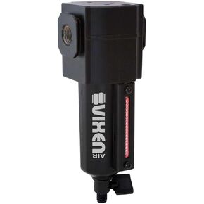 Vixen Air 3/8" NPT In-line Aluminum Air Filter (Water Trap/Separator) for Air Ride/Suspension/Air Tools Black VXF3938B
