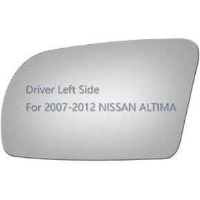 Side Mirror Glass fit for Nissan Altima 2007 2008 2009 2010 2011 2012 Passenger Right Side RH Convex, Including Adhesive