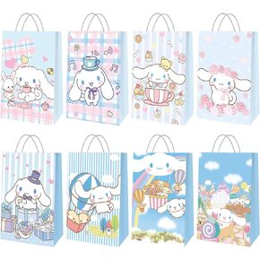 Gonii Anime Candy Bags,16Pcs Paper Bags with Handles for Party Decorations Cookies Candy Gift Bag