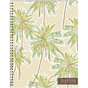 TF PUBLISHING July 2024 - June 2025 Pretty Parrot Large Weekly Monthly Planner | Coordinating Planning Stickers | 12 Month Academic Year Planner | Faux Monthly Tabs | 9" x 11"