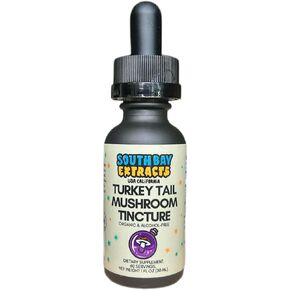 Turkey Tail Mushroom Tincture Extract Liquid Drops 1 oz - Immune Support Elixir - Alcohol Free - Vegan - Natural Wellness Booster - Double Extraction - Organic Supplement - USA Made Mushrooms