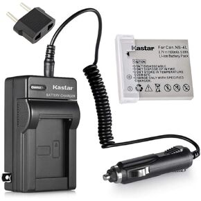 Kastar Battery and Charger Replacement for Canon PowerShot SD1000 SD1100IS SD1400IS SD200 SD30 SD300 SD400 SD430 SD600 Cameras