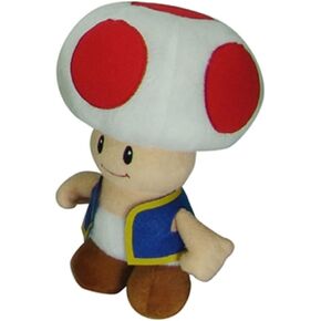 Nintendo Official Super Mario Toad Plush, 8"