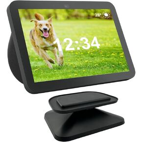 Sintron Stand for Echᴏ Shᴏw 5 3rd gen, Adjustable Magnetic Stand Holder with 360 Degree Rotation, Swivel & Tilt Function, Anti-Slip Base - Black, Compatible with iPhone 12 & Newer Models