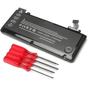 A1322 A1278 Battery 11.1V 66.6WH for MacBook Pro (2012 2011 2010 2009 Version) MB990LL/A MB991ll/A MC374ll/A MC375LL/A MC700ll/A MD101LL/A MD102LL/A 020-6547-A [66.6Wh/11.1V]