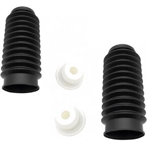 TRQ Front or Rear Strut Bellow & Bumper Stop Pair Set Compatible with Honda Dodge Ford GM Volvo VW