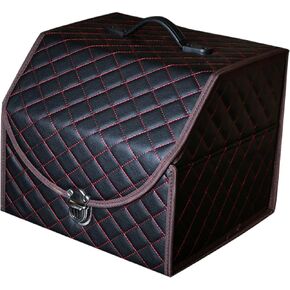 منظم وتخزين صندوق السيارة للسيارة، سيارات الدفع الرباعي قابلة للطي والمحمولة مصنوعة من جلد البولي يوريثان المتين ذو الذوق الجيد (صغير) in Kuwait