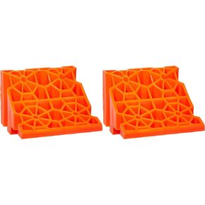 TRI LINX Tri-Lynx 000182PK Stop 'N Chock RV Wheel Chock, (Pack of 2), Orange