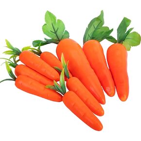 10PCS Easter Artificial Carrot-Simulation Multiple Size Spring Foam Carrots Vegetables,Fall Harvest Thanksgiving Plastic Carrot for Home Kitchen Party DIY Decor(8.5inch+7.5inch+5.1inch Set)