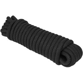 Extreme Max 3008.0322 16-Strand Diamond Braid Utility Rope - 1/2" x 50', Black