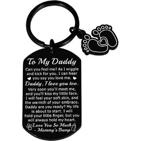 Expectant Dad Gifts, First Time Dad Gifts, Fathers Day Keepsake from Wife, Dad Keychain, New Parents Gifts, Husband Gifts, Pregnancy Announcement Gifts,New Dad Birthday Gift,Surprise Gifts for Husband