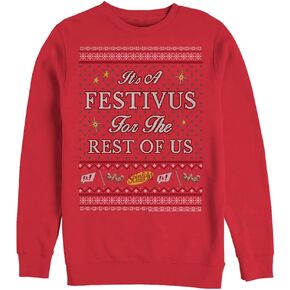 Seinfeld Festivus Text Sweater Mens Pullover Crew Fleece