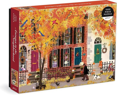 Galison Autumn at The City Market – 1000 Piece Puzzle Fun and Challenging Activity with Bright and Bold Artwork of A Fall Day at A Farmer’s Market for Adults and Families in Saudi Arabia