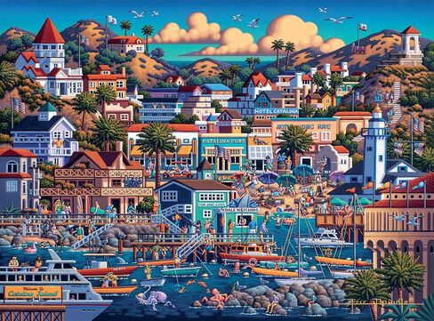 Buffalo Games - Dowdle - Catalina Island - 1000 Piece Jigsaw Puzzle for Adults Challenging Puzzle Perfect for Game Nights - Finished Size 26.75 x 19.75 in Saudi Arabia