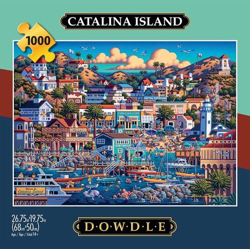 Buffalo Games - Dowdle - Catalina Island - 1000 Piece Jigsaw Puzzle for Adults Challenging Puzzle Perfect for Game Nights - Finished Size 26.75 x 19.75 in Saudi Arabia