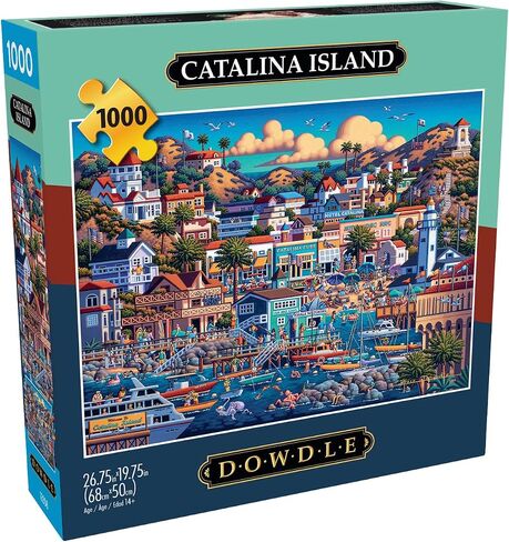 Buffalo Games - Dowdle - Catalina Island - 1000 Piece Jigsaw Puzzle for Adults Challenging Puzzle Perfect for Game Nights - Finished Size 26.75 x 19.75 in Saudi Arabia