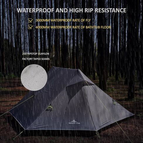 Altair Two Ultralight Backpacking Tent, 2 Person Trekking Pole Backpacking Tent, Waterproof, Compact, 3 Season, Double Wall Shelter for Backpacking, Camping, Hiking, Trekking in Kuwait