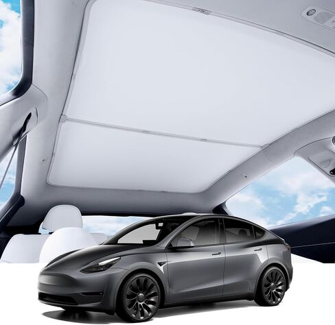 غطاء سقف موديل Y - متوافق مع غطاء فتحة سقف موديل Y 2020-2023، غطاء شمس بتصميم مطور بدون ترهل (قطعتان) in Saudi Arabia