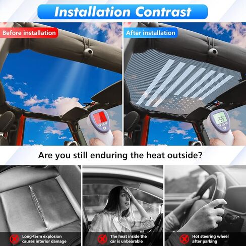 for JKU Sun Shade, Mesh Bikini Top Sunshade for 2007-2018 Jeep Wrangler JK & Unlimited 4 Door Only (American USA Flag) in Saudi Arabia