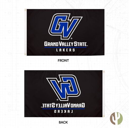 لافتات أعلام جامعة ولاية كاليفورنيا الكبرى بصبار الصحراء GVSU Lakers 100% بوليستر للاستخدام الداخلي والخارجي 3x5 (النمط 1a) in Saudi Arabia
