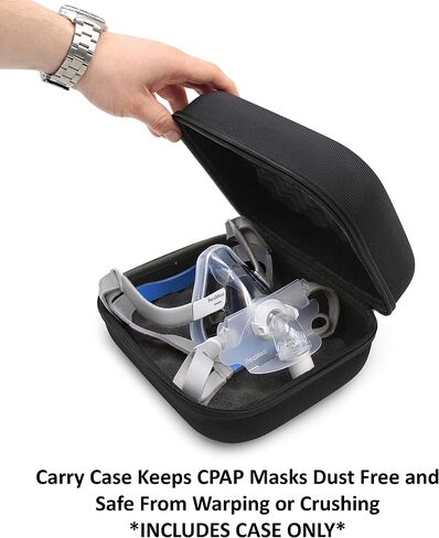 Casematix CPAP Face Mask Storage Case Compatible with ResMed Airtouch F20, Airfit Full Face and More Sleep Apnea Accessories, Blocks Dirt and Dust - CASE ONLY in Saudi Arabia