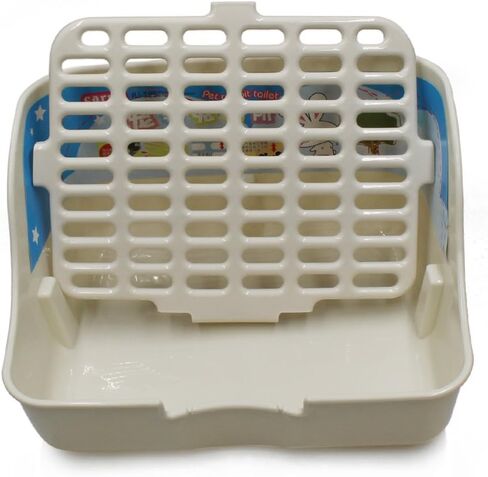 Md trade Square Potty Trainer Corner Litter Bedding Box Pet Pan for Small Animal/Guinea Pig/Rabbit/falesaur/Ferrets(White) in Kuwait