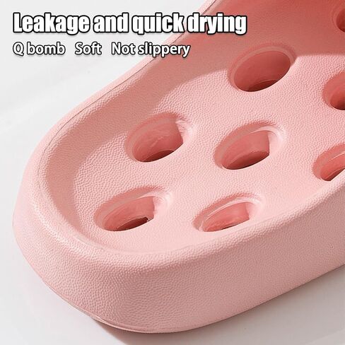 شباشب حمام للنساء والرجال غير قابلة للانزلاق سريعة الجفاف، أحذية استحمام من مادة إي في إيه مع فتحات تصريف in Kuwait