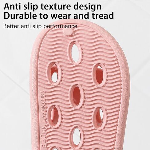 شباشب حمام للنساء والرجال غير قابلة للانزلاق سريعة الجفاف، أحذية استحمام من مادة إي في إيه مع فتحات تصريف in Kuwait