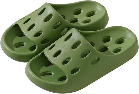 شباشب حمام للنساء والرجال غير قابلة للانزلاق سريعة الجفاف، أحذية استحمام من مادة إي في إيه مع فتحات تصريف in Kuwait