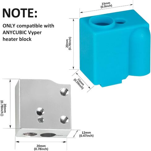 UniTak3D Vyper Hotend Cover Heater Block Silicone Socks Upgrades for ANYCUBIC Vyper and Kobra Max 3D Printers(Pack of 4Pcs) in Saudi Arabia